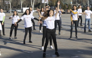 flashmob in Bishkek