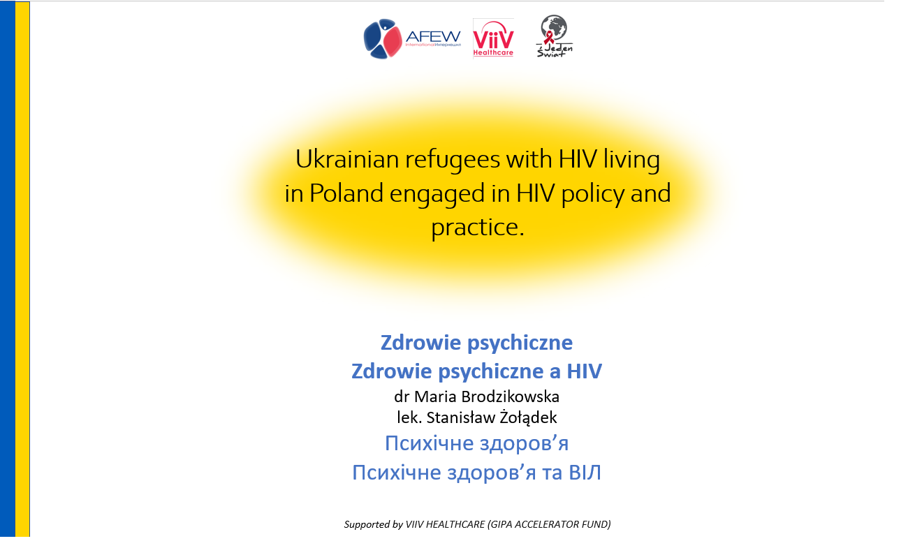 How we help Ukrainian refugees with HIV living in Poland - AFEW
